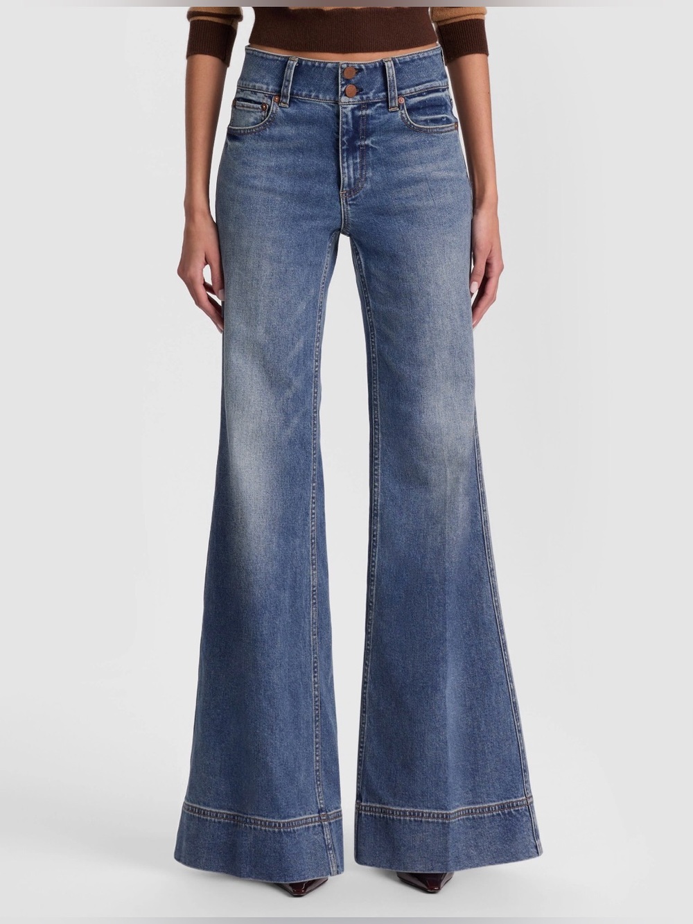 Alice + Olivia PERFECT JEAN - BEST INTENTIONS Flare Wide Leg 26 NWOT